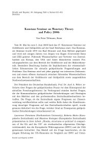 Konstanz Seminar on Monetary Theory and Policy 2006