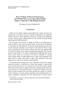 Does Pooling of Financial Statements and Default Data across Specialized Banks Improve Internal Credit Rating Systems?