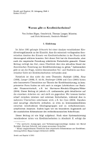 Warum gibt es Kreditsicherheiten?