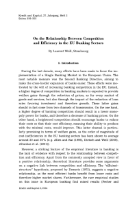 On the Relationship Between Competition and Efficiency in the EU Banking Sectors
