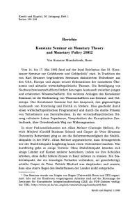 Konstanz Seminar on Monetary Theory and Monetary Policy 2002
