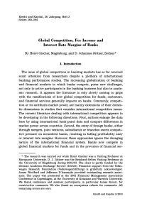 Global Competition, Fee Income and Interest Rate Margins of Banks