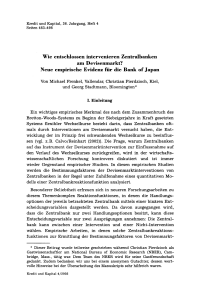 Wie entschlossen intervenieren Zentralbanken am Devisenmarkt? Neue empirische Evidenz für die Bank of Japan