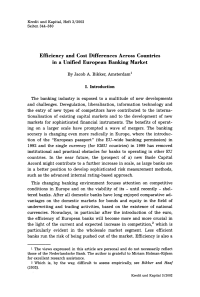Efficiency and Cost Differences Across Countries in a Unified European Banking Market