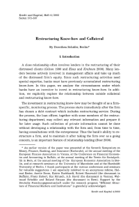 Restructuring Know-how and Collateral