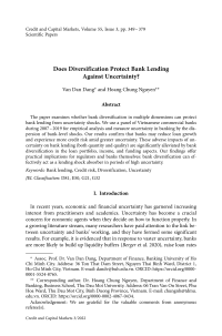 Does Diversification Protect Bank Lending Against Uncertainty?