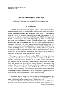 Cyclical Convergence in Europe