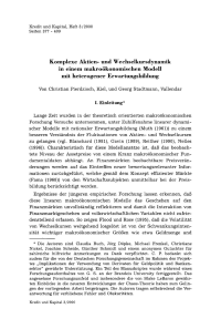Komplexe Aktien- und Wechselkursdynamik in einem makroökonomischen Modell mit heterogener Erwartungsbildung