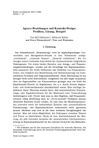 Agency-Beziehungen und Kontrakt-Design: Problem, Lösung, Beispiel