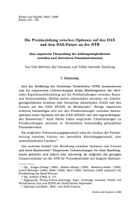 Die Preisbeziehung zwischen Optionen auf den DAX und dem DAX-Future an der DTB