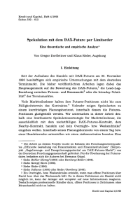 Spekulation mit dem DAX-Future per Limitorder