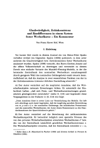 Glaubwürdigkeit, Zeitinkonsistenz und Zinsdifferenzen in einem System fester Wechselkurse — Ein Kommentar