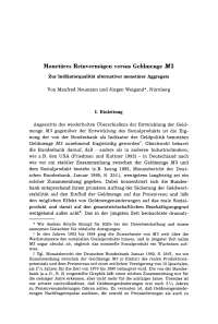 Monetäres Reinvermögen versus Geldmenge M3