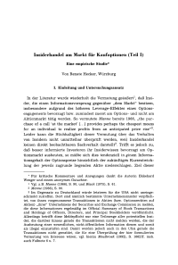 Insiderhandel am Markt für Kaufoptionen (Teil I)