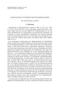 Nationalstaat und Recht der Weltgesellschaft