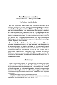 Anmerkungen zur normativen Interpretation von Leistungsbilanzsalden