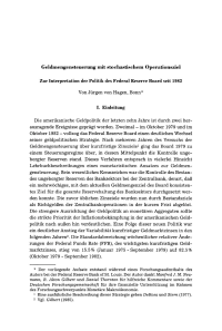 Geldmengensteuerung mit stochastischem Operationsziel