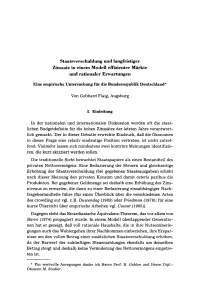 Staatsverschuldung und langfristiger Zinssatz in einem Modell effizienter Märkte und rationaler Erwartungen