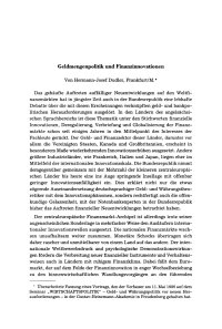 Geldmengenpolitik und Finanzinnovationen