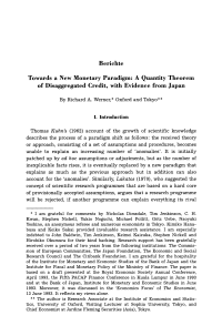 Towards a New Monetary Paradigm: A Quantity Theorem of Disaggregated Credit, with Evidence from Japan