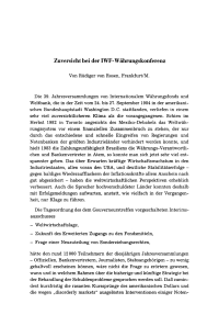 Zuversicht bei der IWF-Währungskonferenz