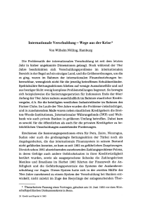 Internationale Verschuldung — Wege aus der Krise