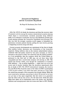 International Stagflation and the ‘Locomotive Hypothesis’