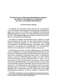 Bedeutung der Einkommenskreislaufgeschwindigkeit des Geldes für die Effizienz der Geldpolitik bei festen und flexiblen Wechselkursen