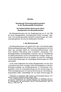 Zunehmende Unternehmenskonzentration in der Bundesrepublik Deutschland — Zur bankbetrieblichen Bedeutung des dritten Hauptgutachtens der Monopolkommission