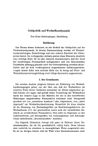 Geldpolitik und Wechselkursdynamik