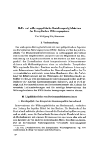 Geld- und währungspolitische Gestaltungsmöglichkeiten des Europäischen Währungssystems
