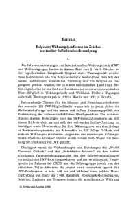 Belgrader Währungskonferenz im Zeichen weltweiter Inflationsbeschleunigung