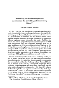 Umverteilung von Sonderziehungsrechten als Instrument der Entwicklungshilfefinanzierung („Link”)