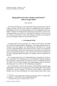 Bürgergeld-Gesetz darf „Fördern und Fordern“ nicht in Frage stellen