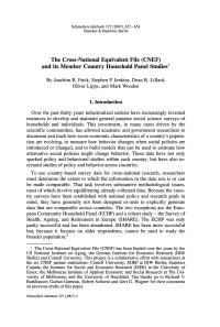 The Cross-National Equivalent File (CNEF) and its Member Country Household Panel Studies