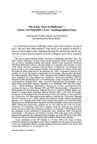"My Early Years in Heilbronn" - Gustav von Schmoller's Last, Autobiographical Essay