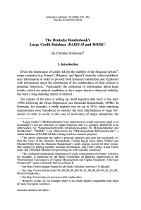 The Deutsche Bundesbank's Large Credit Database (BAKIS-M and MiMiK)