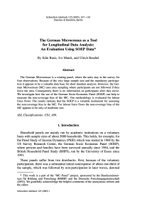 The German Microcensus as a Tool for Longitudinal Data Analysis: An Evaluation Using SOEP Data