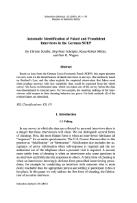 Automatie Identification of Faked and Fraudulent Interviews in the German SOEP