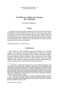 The Skill Loss of Older East Germans after Unification