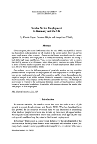 Service Sector Employment in Germany and the UK