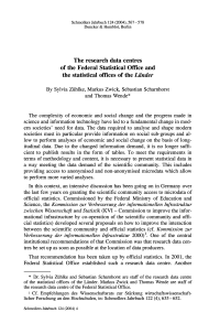 The research data centres of the Federal Statistical Office and the statistical offices of the Länder
