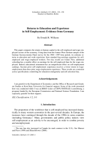 Returns to Education and Experience in Self-Employment: Evidence from Germany