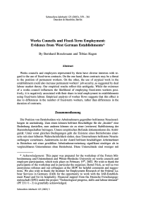 Works Councils and Fixed-Term Employment: Evidence from West German Establishments