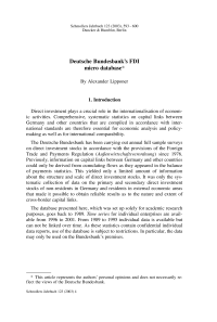 Deutsche Bundesbank’s FDI micro database