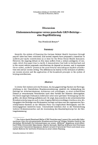 Einkommensbezogene versus pauschale GKV-Beiträge - eine Begriffsklärung