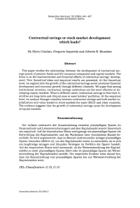 Contractual savings or stock market development: which leads?