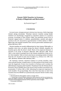 Parent-Child-Transfers in Germany: A Study of Magnitude and Motivations