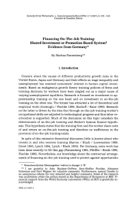 Financing On-The-Job Training: Shared Investment or Promotion Based System? Evidence from Germany
