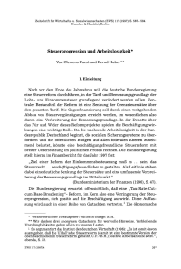 Steuerprogression und Arbeitslosigkeit